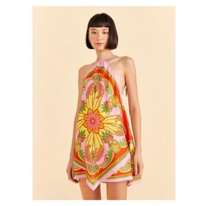 Farm Rio Toucans Scarf Halter Dress